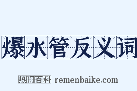 爆水管反义词是什么意思的图片